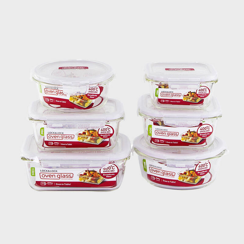 Bộ 6 hộp thủy tinh LocknLock Euro LLG429S6, , large image number null